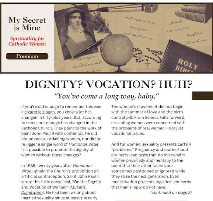 The cover of the My Secret is Mine Newsletter - Volume 3, Number 1