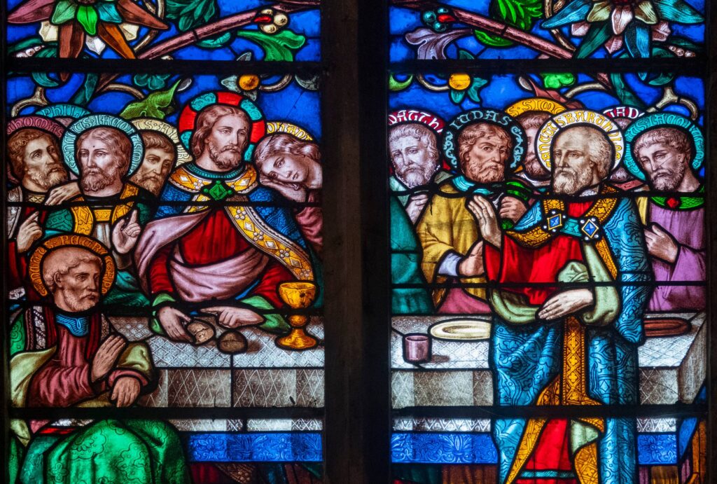 Stained Glass of Last Supper picture